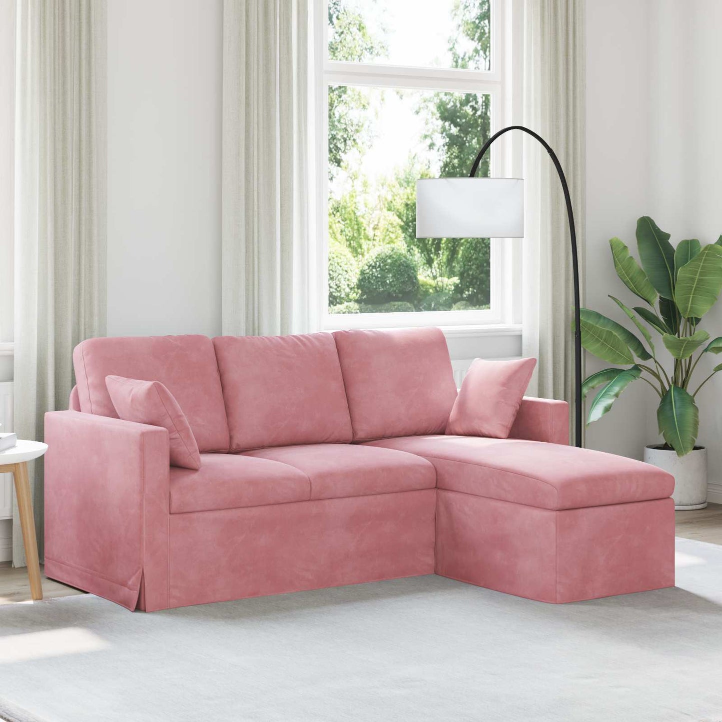 Divano Rosa 198 x 134 x 80 cm Velluto