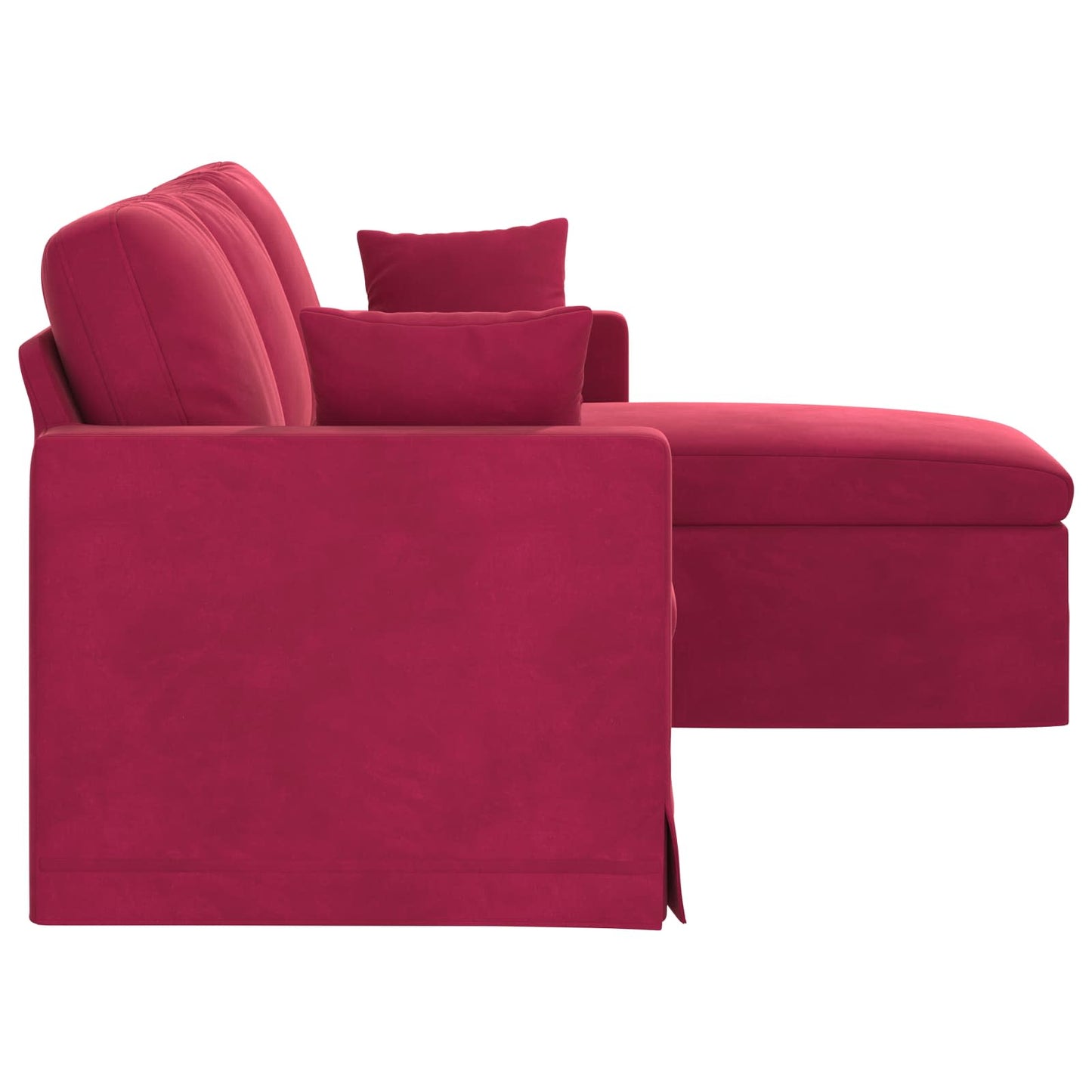 Divano Rosso Vino 198 x 134 x 80 cm Velluto