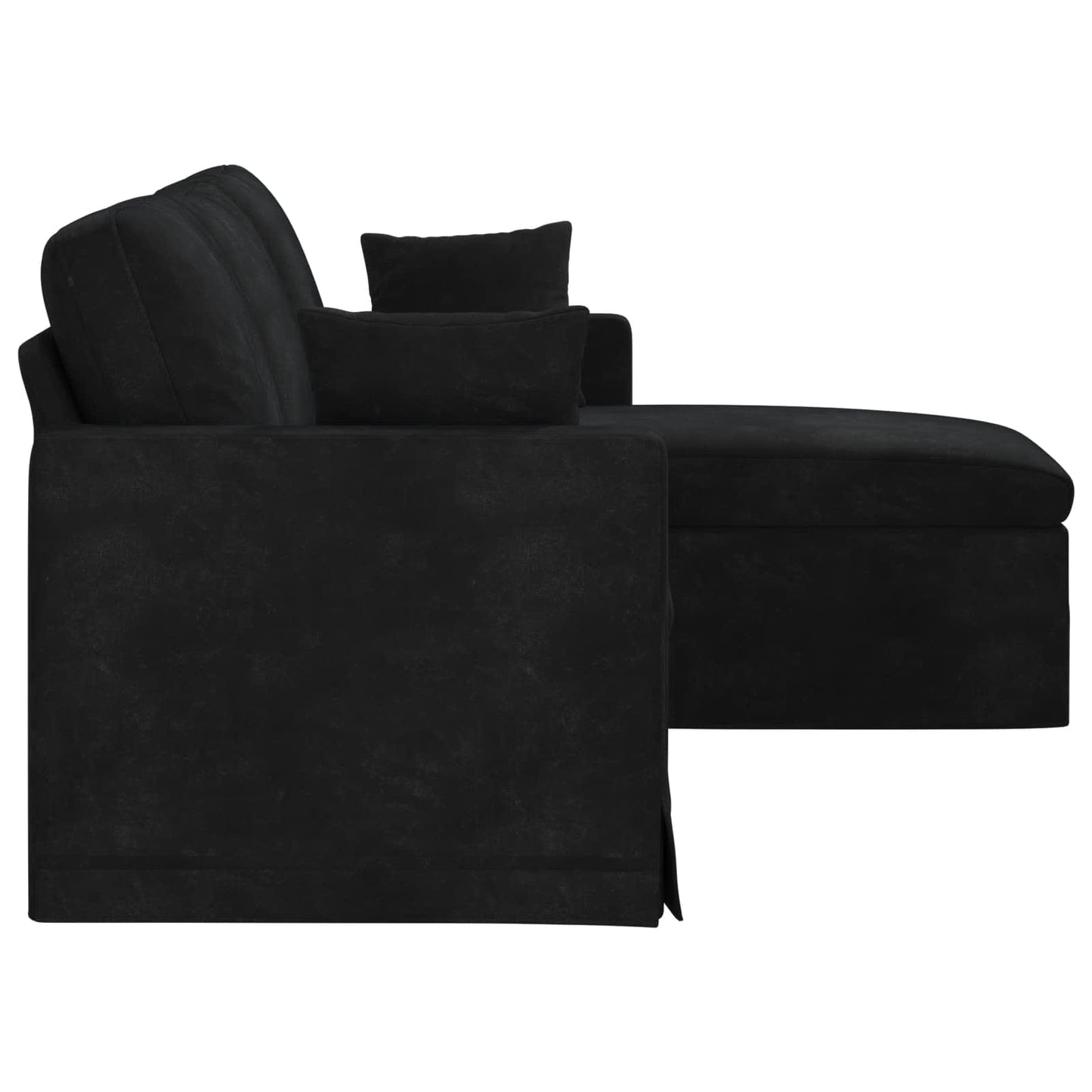 Divano Nero 198 x 134 x 80 cm Velluto
