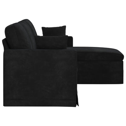Divano Nero 198 x 134 x 80 cm Velluto