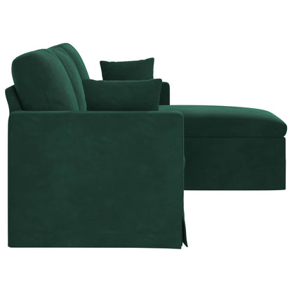 Divano Verde Scuro 198 x 134 x 80 cm Velluto