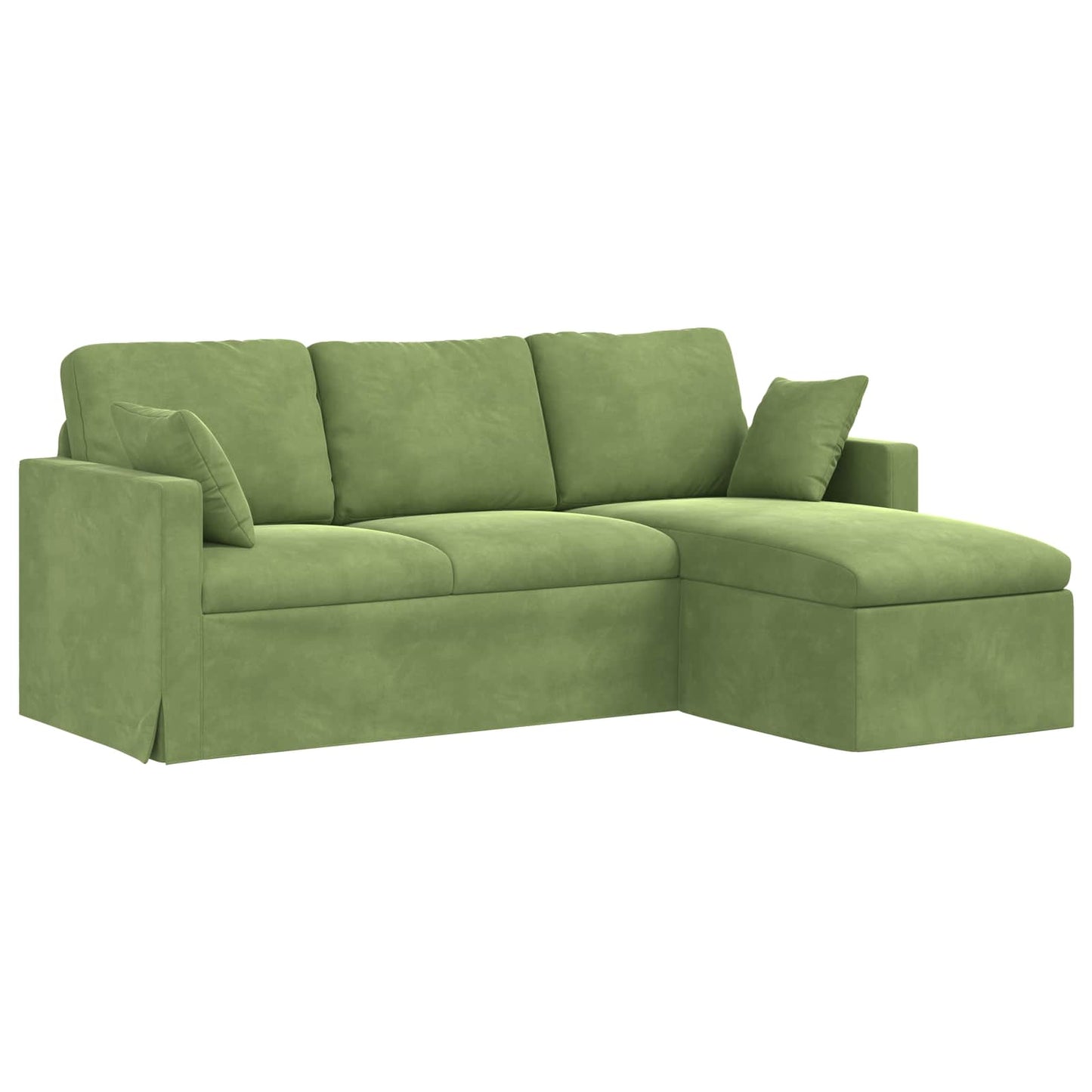 Divano Verde chiaro 198 x 134 x 80 cm Velluto