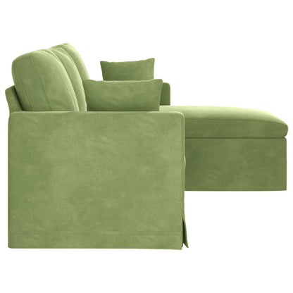 Divano Verde chiaro 198 x 134 x 80 cm Velluto