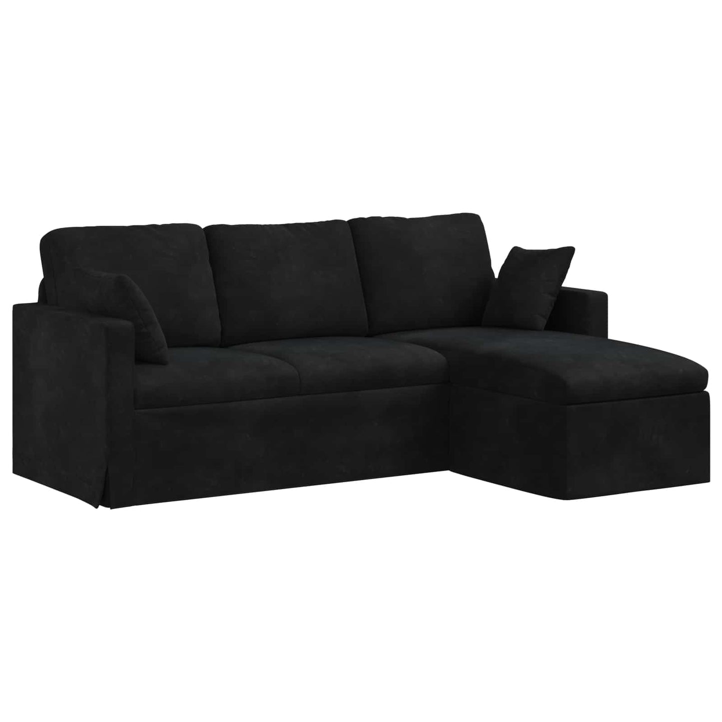 Divano Nero 198 x 134 x 80 cm Velluto