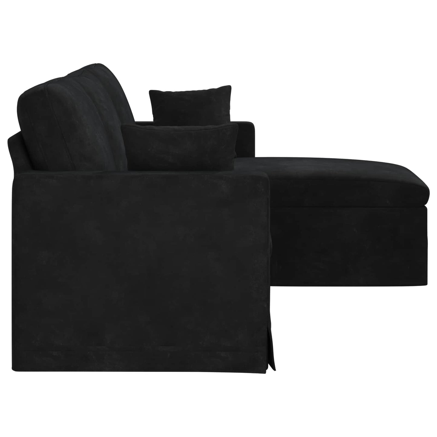 Divano Nero 198 x 134 x 80 cm Velluto