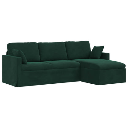 Divano Verde Scuro 198 x 134 x 80 cm Velluto