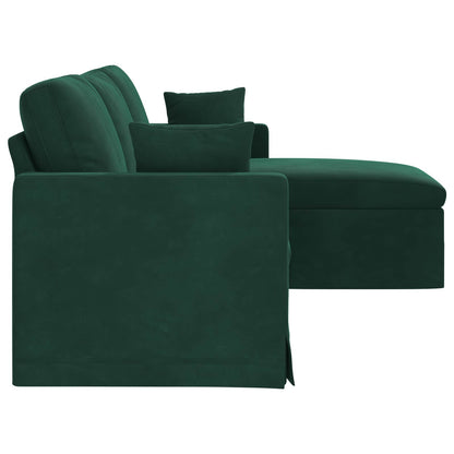 Divano Verde Scuro 198 x 134 x 80 cm Velluto