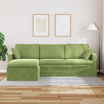 Divano Verde chiaro 198 x 134 x 80 cm Velluto