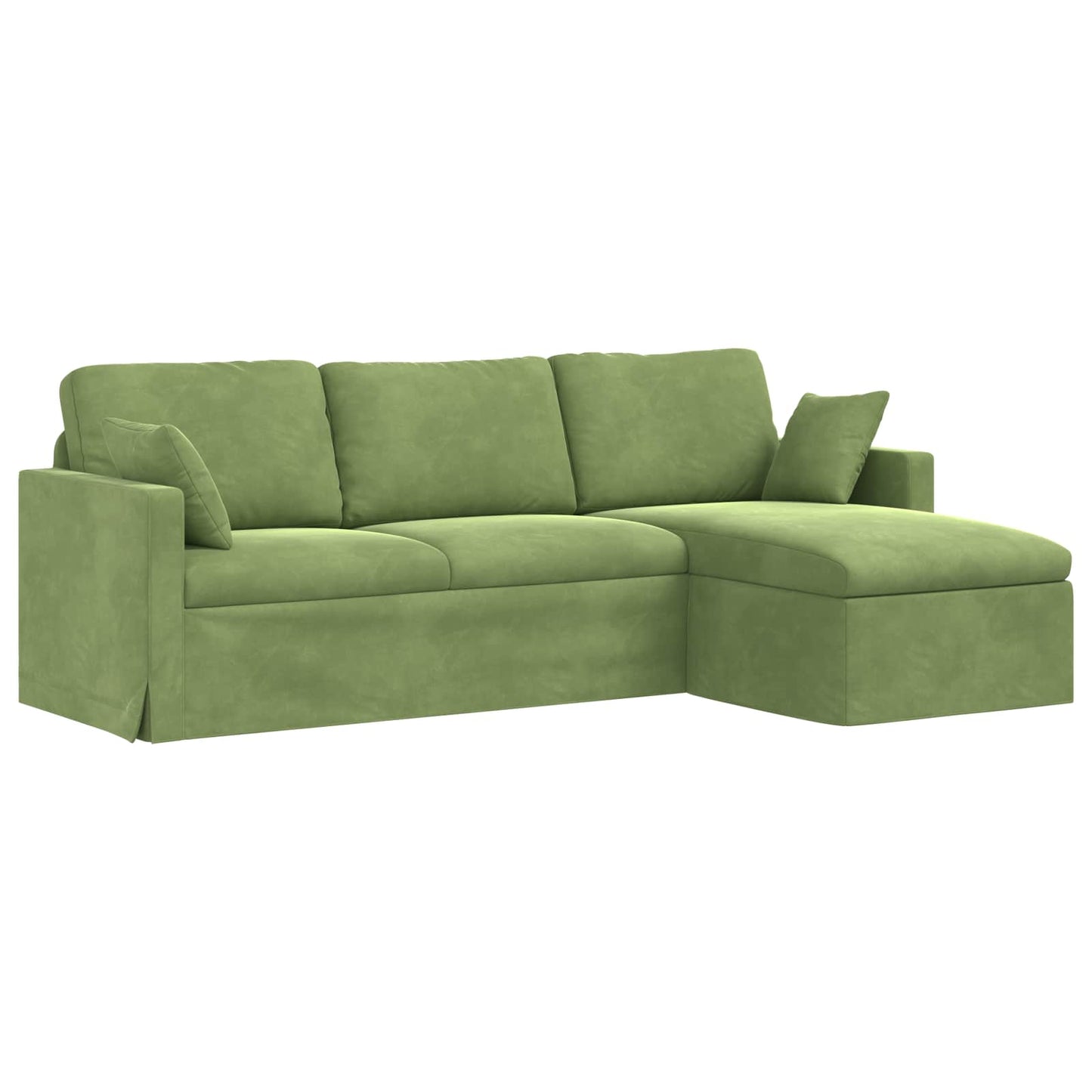 Divano Verde chiaro 198 x 134 x 80 cm Velluto