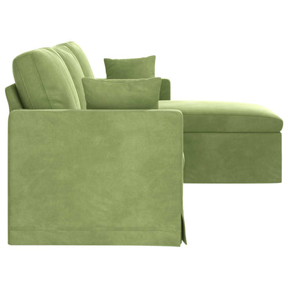 Divano Verde chiaro 198 x 134 x 80 cm Velluto