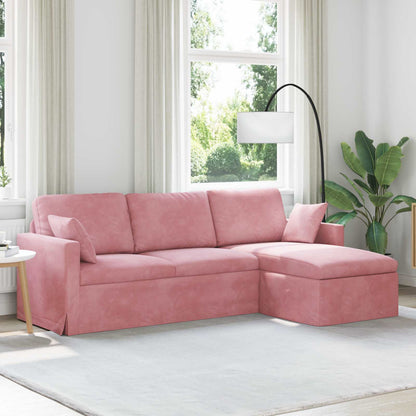 Divano Rosa 198 x 134 x 80 cm Velluto