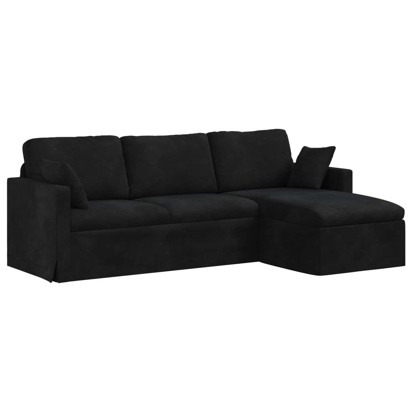 Divano Nero 198 x 134 x 80 cm Velluto