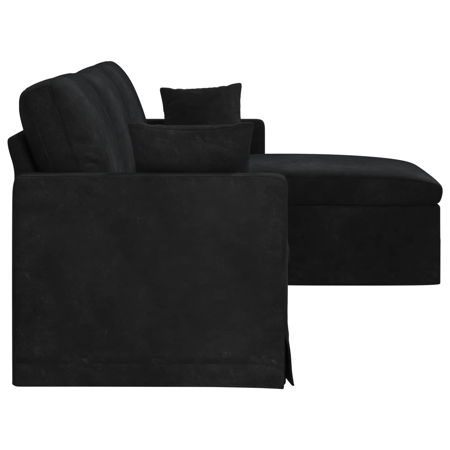 Divano Nero 198 x 134 x 80 cm Velluto