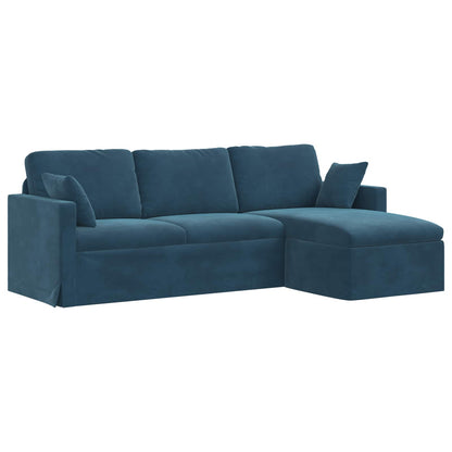 Divano Blu 198 x 134 x 80 cm Velluto