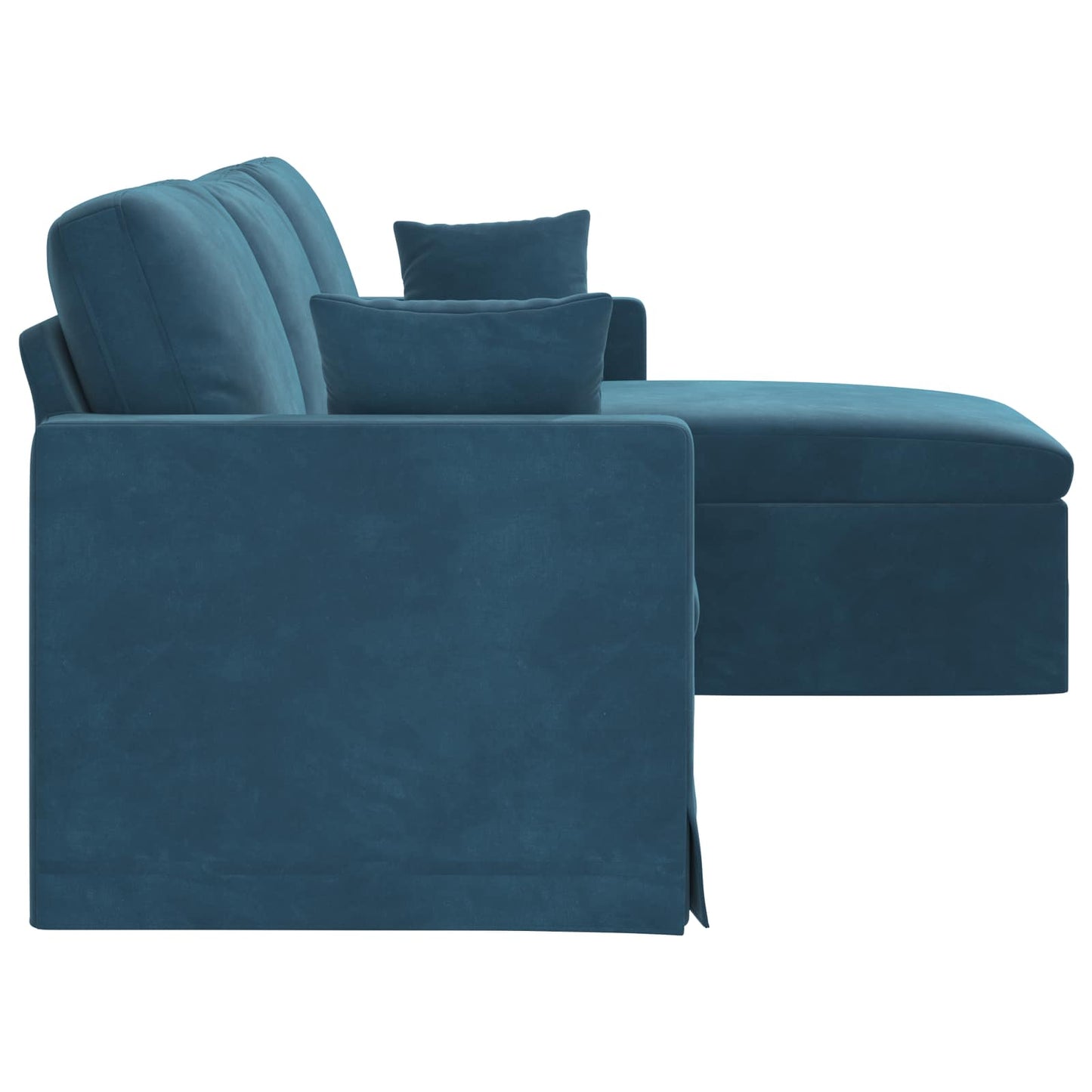 Divano Blu 198 x 134 x 80 cm Velluto