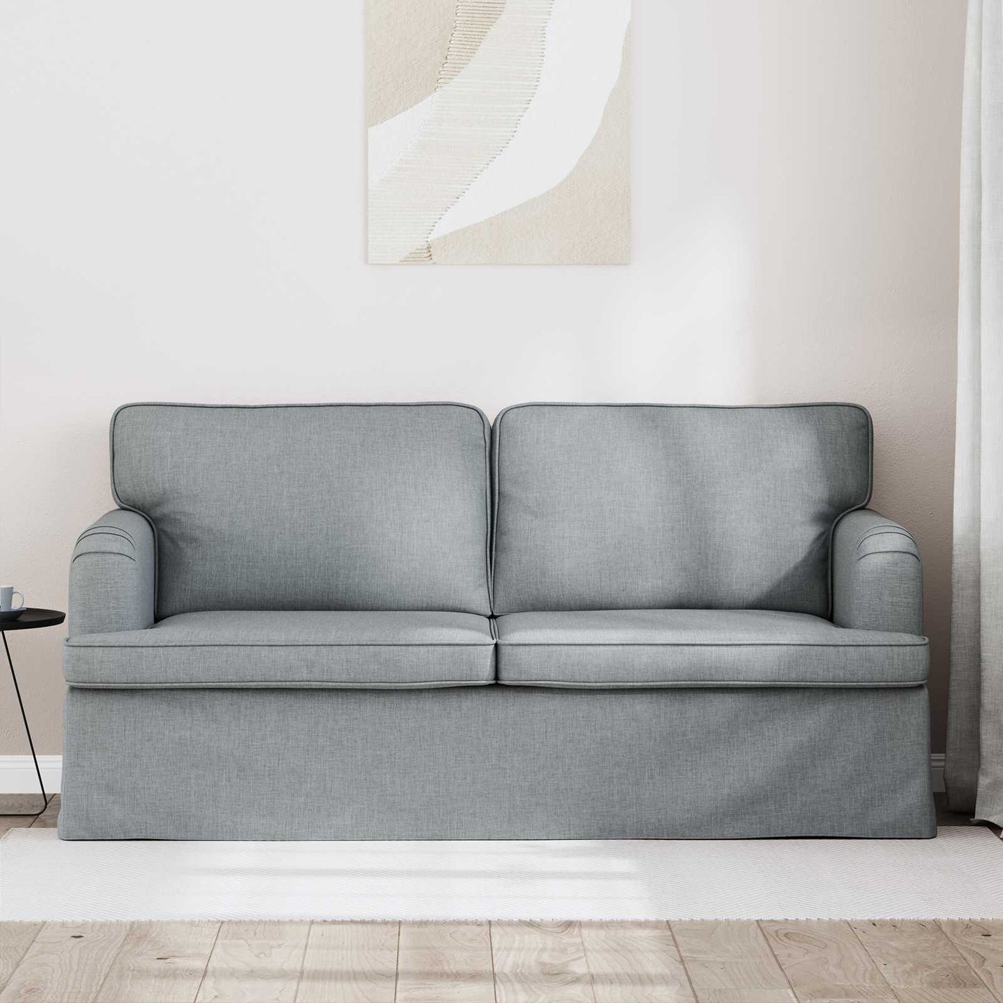 Divano Grigio chiaro 142 x 80 x 85 cm Tessuto