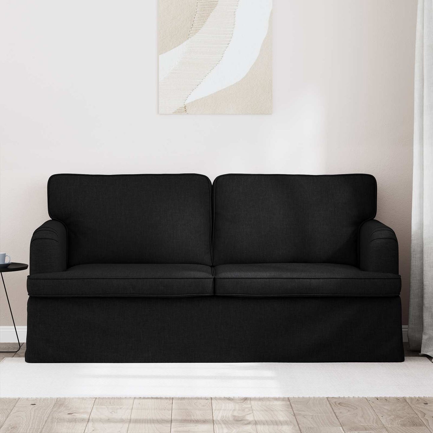 Divano Nero 142 x 80 x 85 cm Tessuto