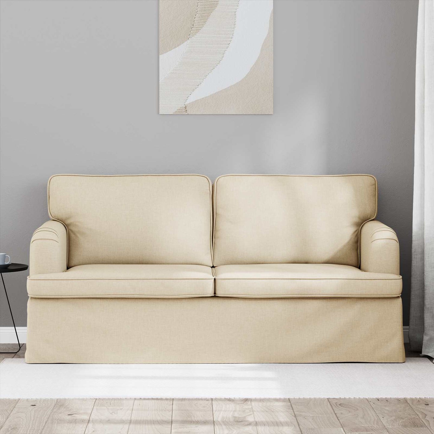 Divano Crema 142 x 80 x 85 cm Tessuto