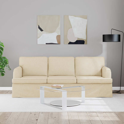 Divano Crema 201 x 80 x 85 cm Tessuto