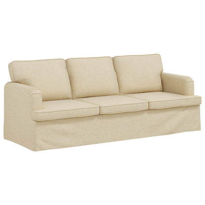 Divano Crema 201 x 80 x 85 cm Tessuto