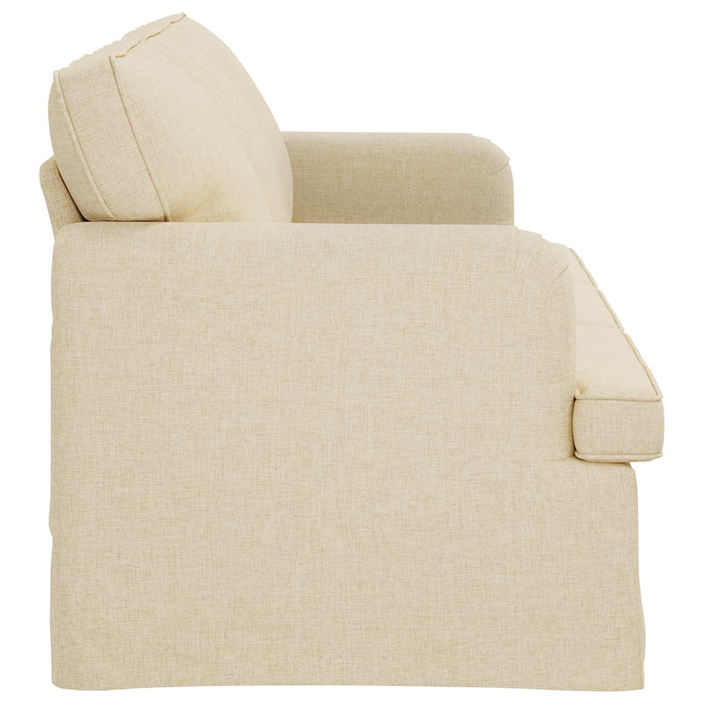 Divano Crema 201 x 80 x 85 cm Tessuto