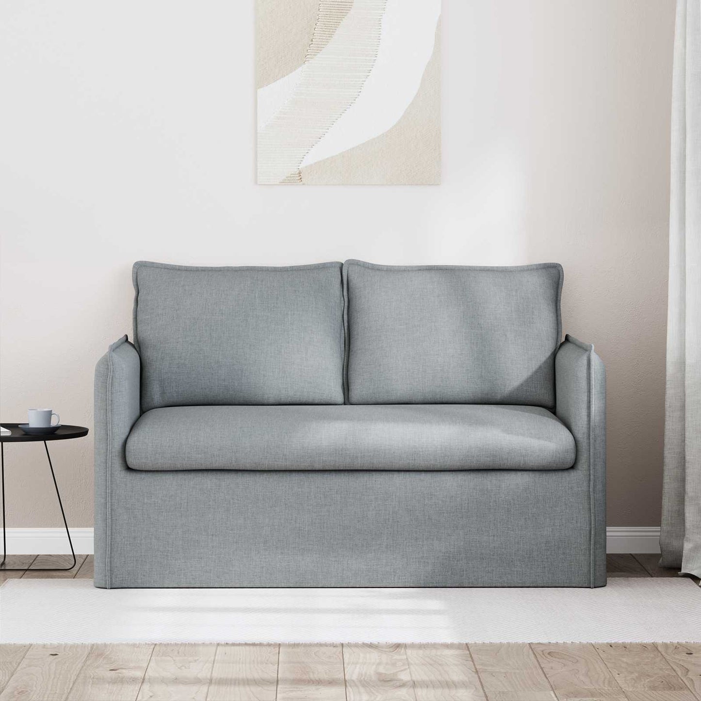 Divano Grigio chiaro 136 x 82 x 85 cm Tessuto
