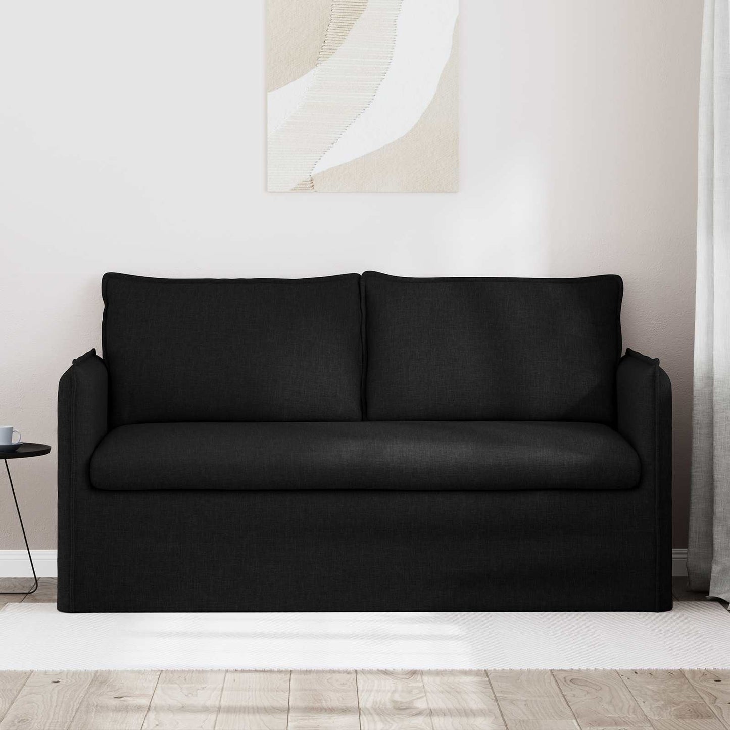 Divano Nero 156 x 82 x 85 cm Tessuto