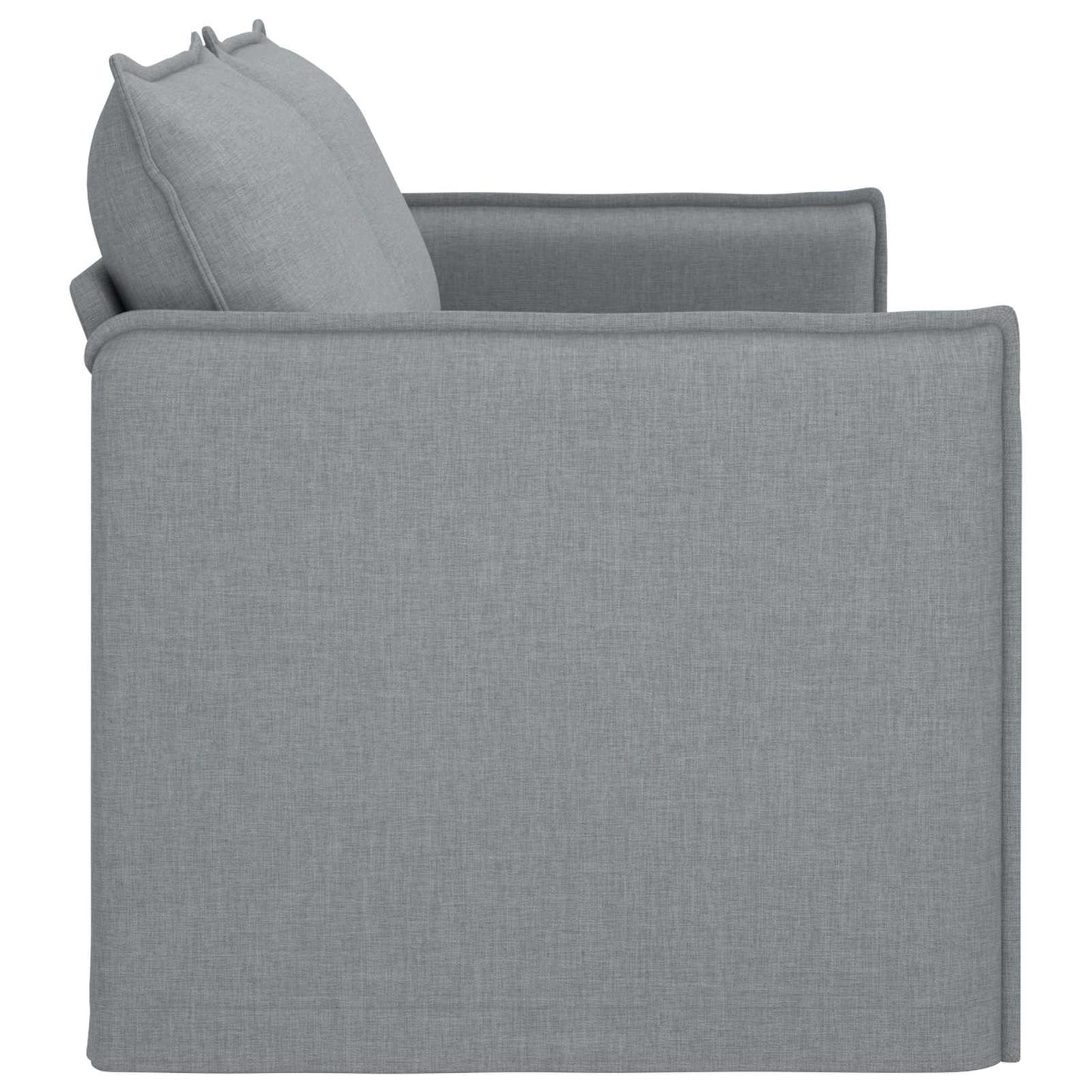 Divano Grigio chiaro 196 x 82 x 85 cm Tessuto