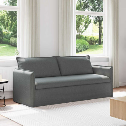 Divano Grigio scuro 196 x 82 x 85 cm Tessuto
