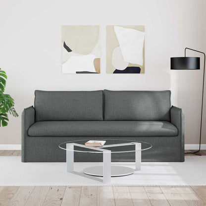 Divano Grigio scuro 196 x 82 x 85 cm Tessuto