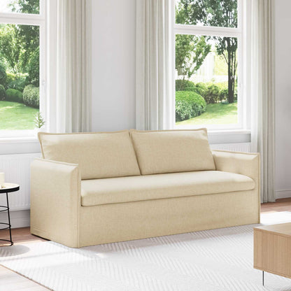 Divano Crema 196 x 82 x 85 cm Tessuto