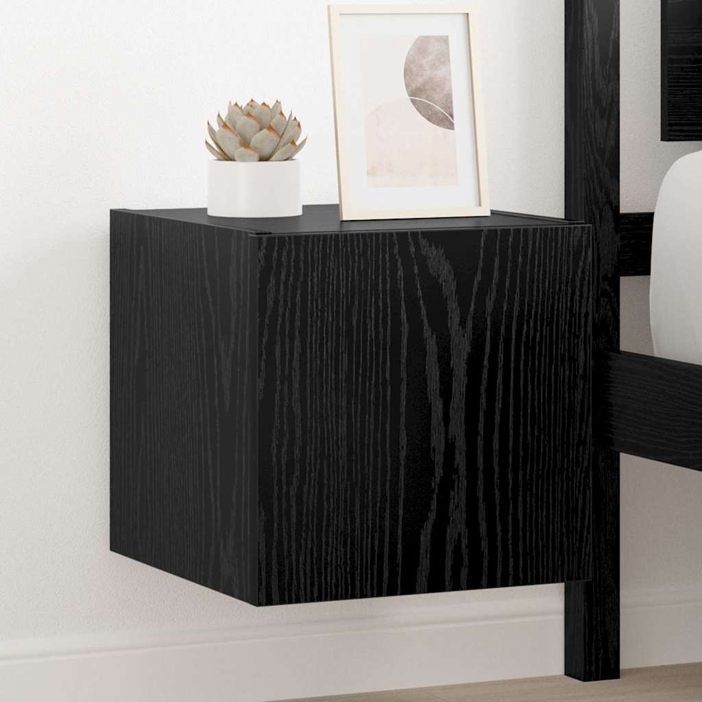 Mobile TV da parete Rovere Nero 30,5 x 35 x 30 cm