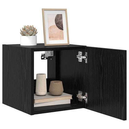 Mobile TV da parete Rovere Nero 30,5 x 35 x 30 cm