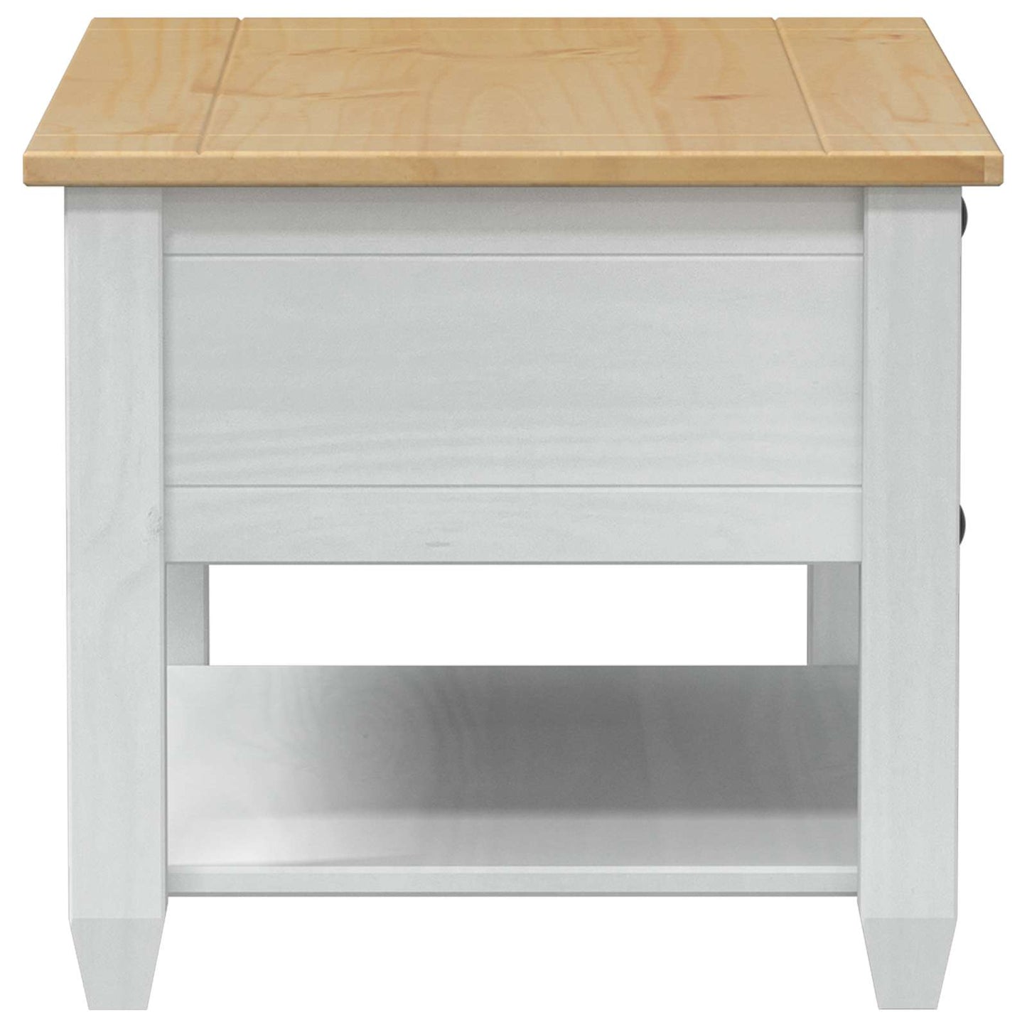 Tavolino da salotto Bianco 85 x 50 x 45 cm Pino massello