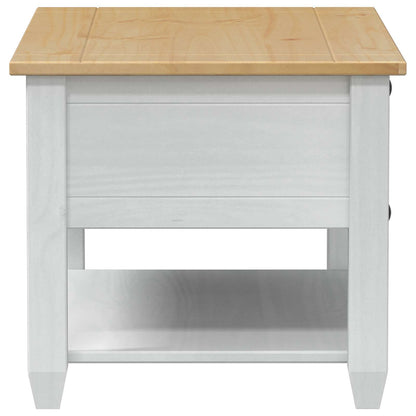 Tavolino da salotto Bianco 85 x 50 x 45 cm Pino massello