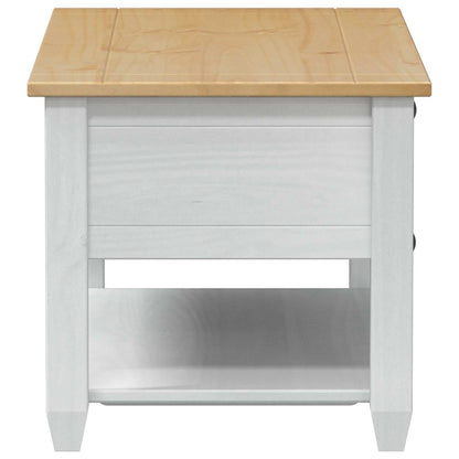 Tavolino da salotto Bianco 100 x 48 x 45 cm Pino massello