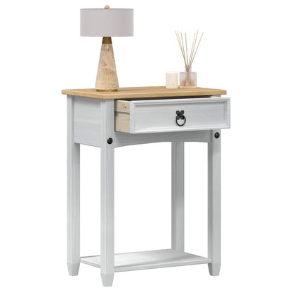 Tavolo Consolle Bianco 55 x 35 x 73 cm Pino massello