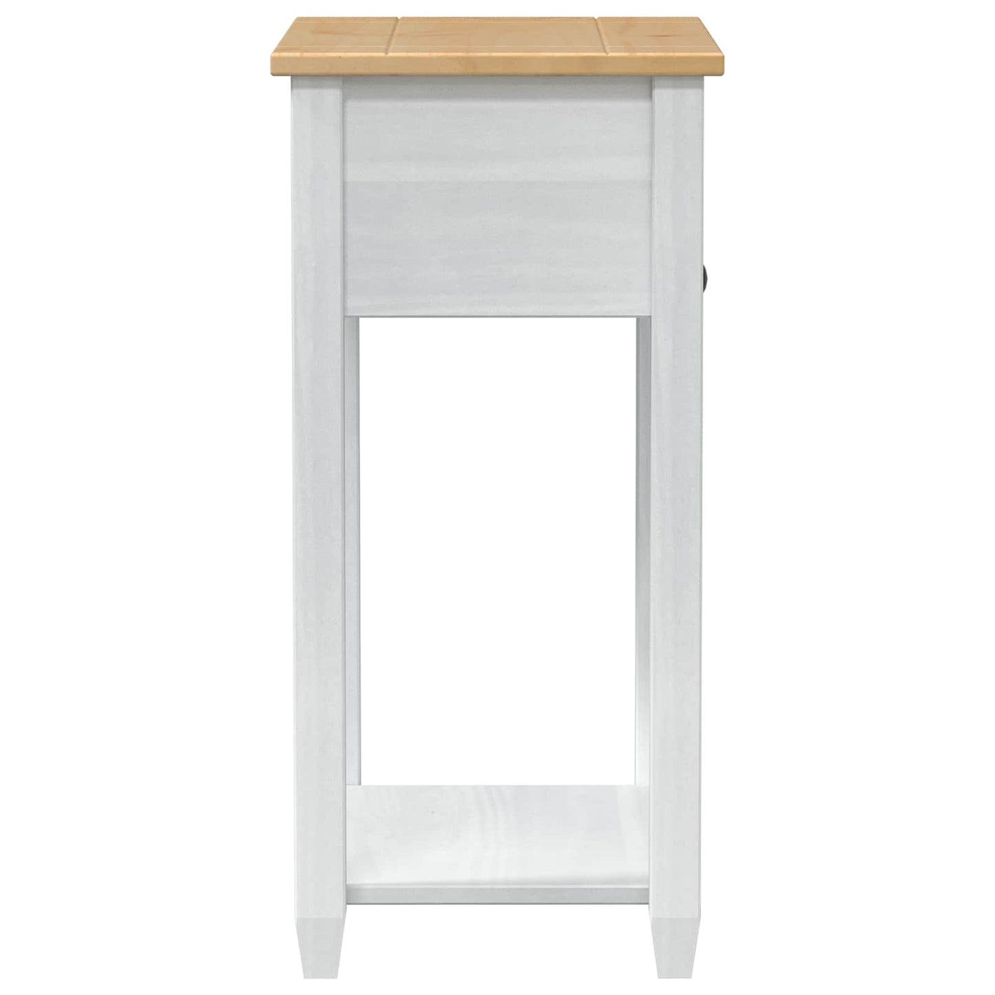 Tavolo Consolle Bianco 55 x 35 x 73 cm Pino massello