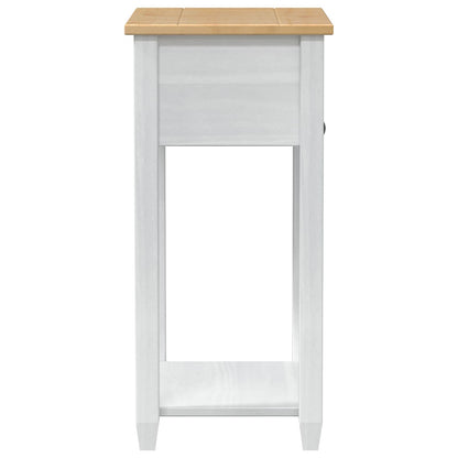 Tavolo Consolle Bianco 55 x 35 x 73 cm Pino massello