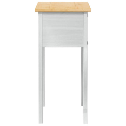 Tavolo Consolle Bianco 73 x 35 x 73 cm Pino massello