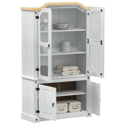 Vetrina Bianco 103.5 x 42 x 180 cm Pino massello