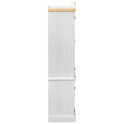 Vetrina Bianco 103.5 x 42 x 180 cm Pino massello