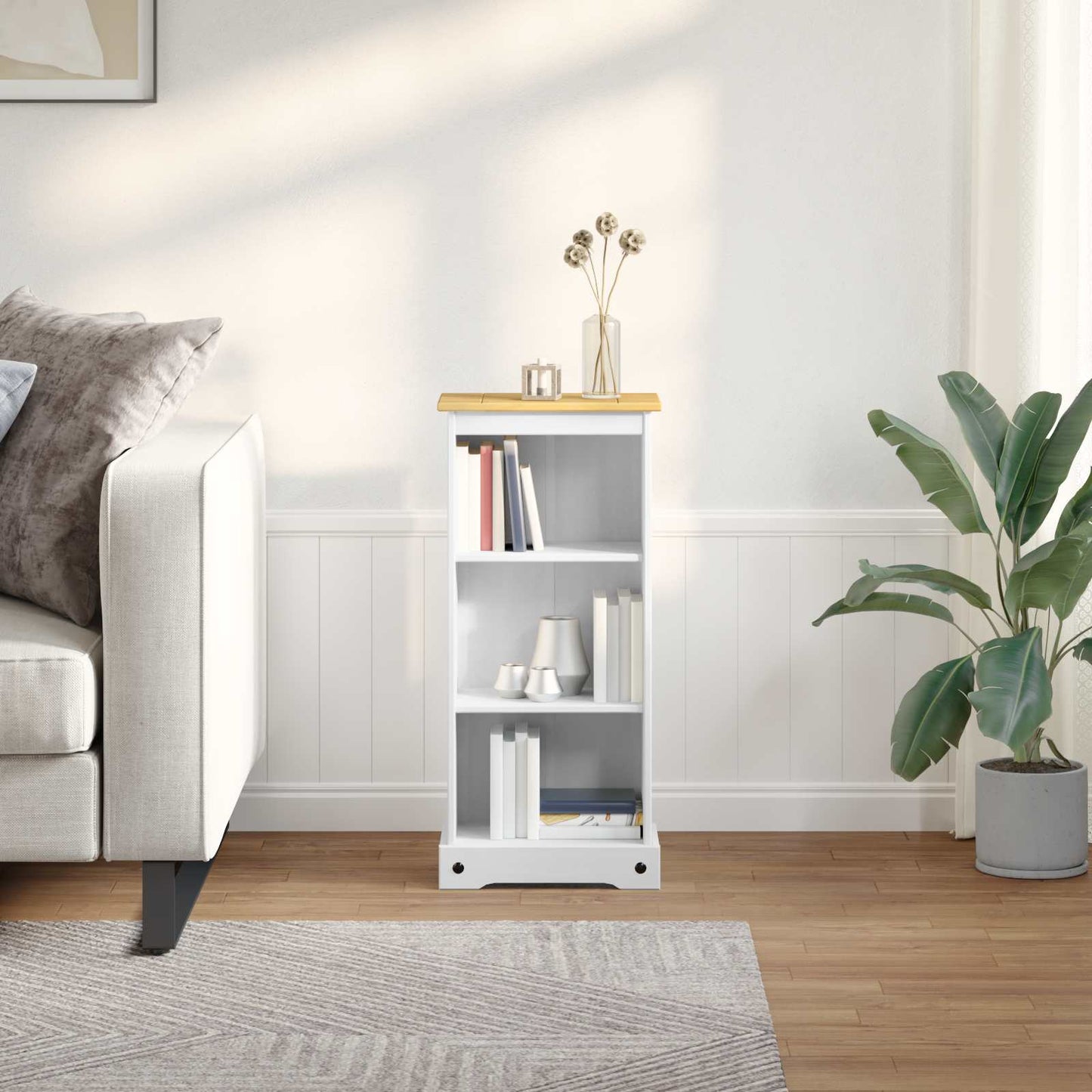 Libreria Bianco 46 x 29 x 100 cm Pino massello