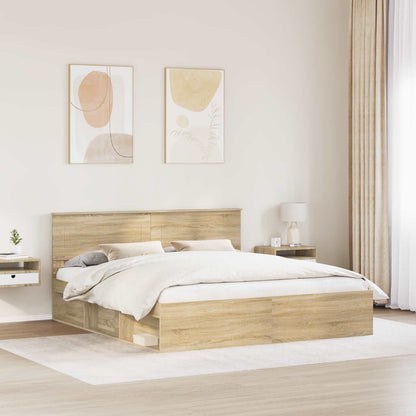 Struttura del letto Sonoma 200 x 200 cm Legno multistrato