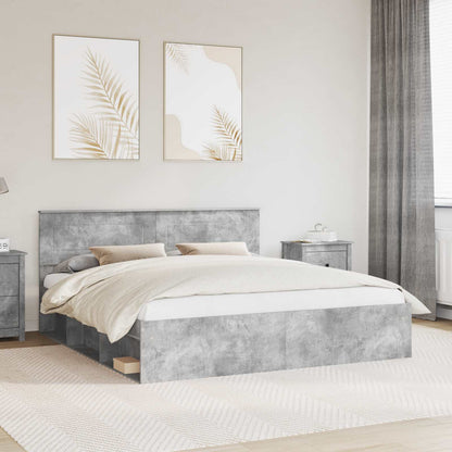 Struttura del letto Calcestruzzo 200 x 200 cm Legno multistrato