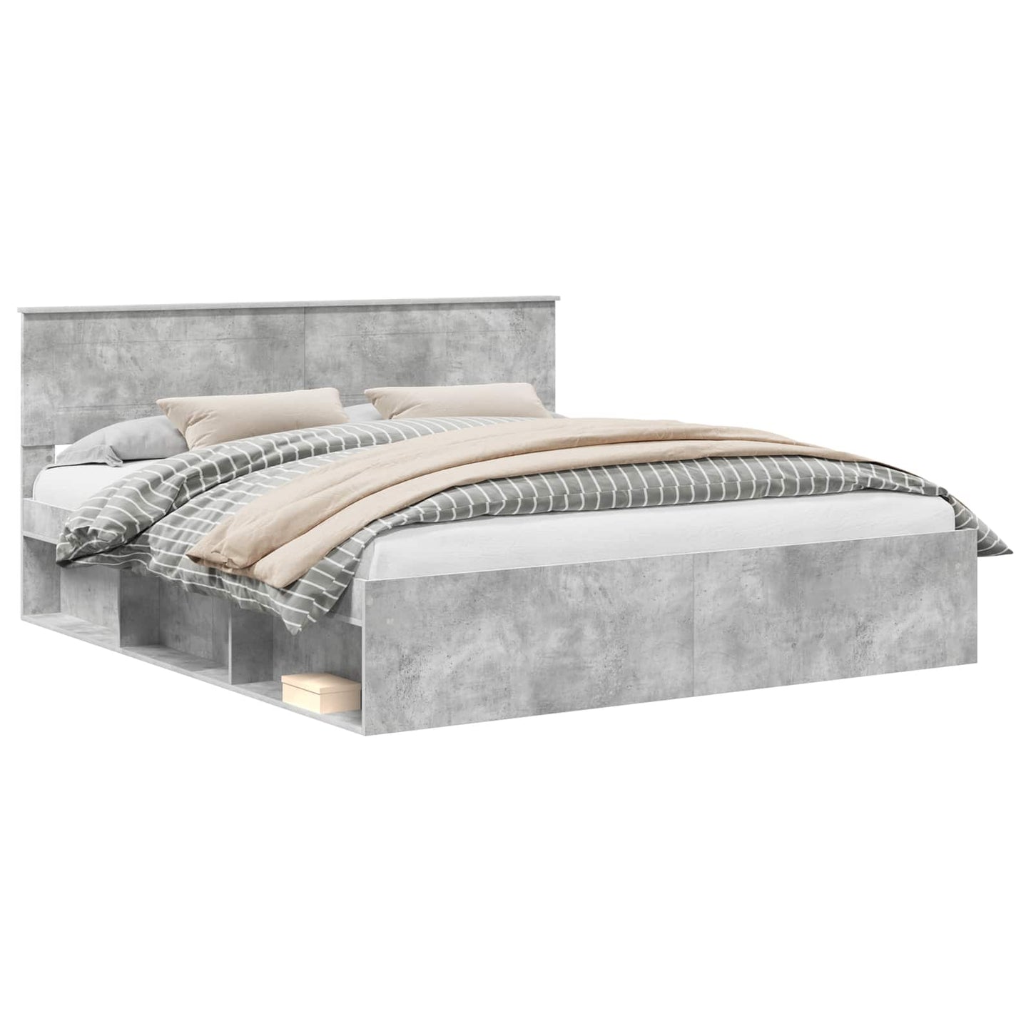Struttura del letto Calcestruzzo 200 x 200 cm Legno multistrato