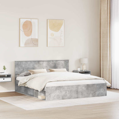 Struttura del letto Calcestruzzo 180 x 200 cm Legno multistrato