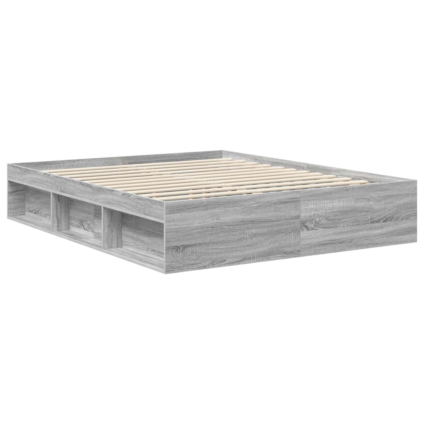 Struttura del letto con testiera Grigio Sonoma 160 x 200 cm