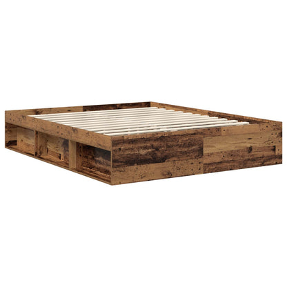 Struttura del letto con testiera Legno vecchio 160 x 200 cm