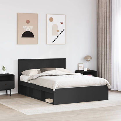 Struttura del letto Nero 150 x 200 cm Legno multistrato